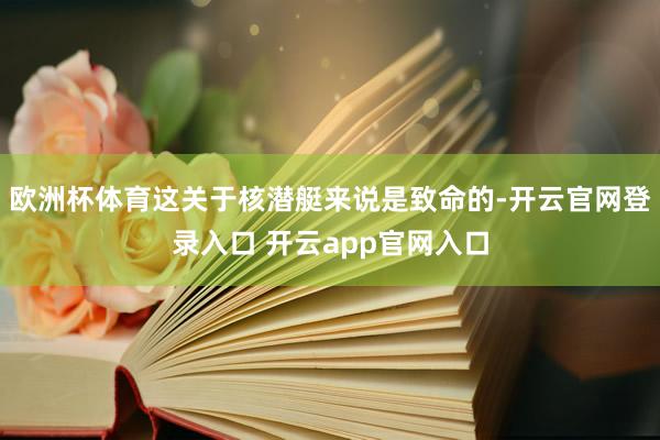 欧洲杯体育这关于核潜艇来说是致命的-开云官网登录入口 开云app官网入口