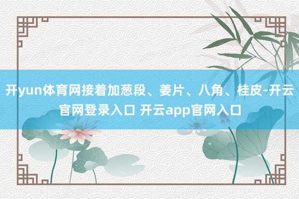 开yun体育网接着加葱段、姜片、八角、桂皮-开云官网登录入口 开云app官网入口
