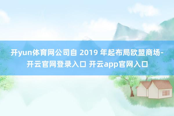 开yun体育网公司自 2019 年起布局欧盟商场-开云官网登录入口 开云app官网入口