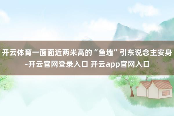 开云体育一面面近两米高的“鱼墙”引东说念主安身-开云官网登录入口 开云app官网入口