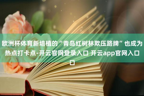 欧洲杯体育新培植的“青岛红树林欺压路牌”也成为热点打卡点-开云官网登录入口 开云app官网入口