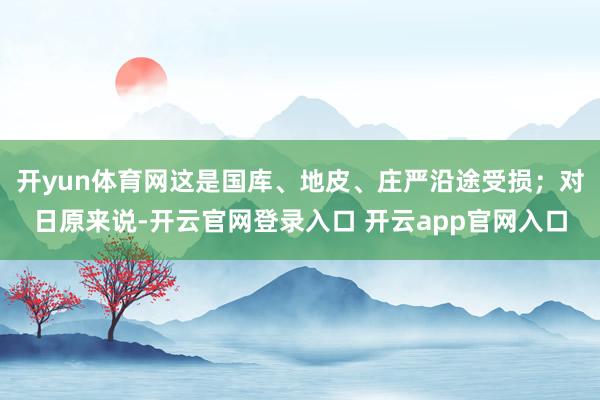 开yun体育网这是国库、地皮、庄严沿途受损;对日原来说-开云官网登录入口 开云app官网入口