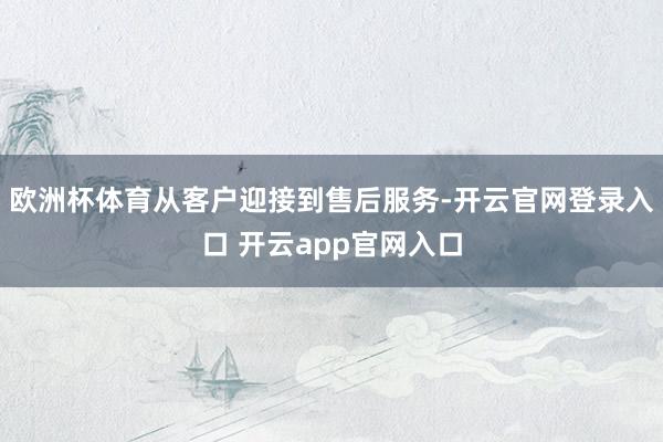 欧洲杯体育从客户迎接到售后服务-开云官网登录入口 开云app官网入口